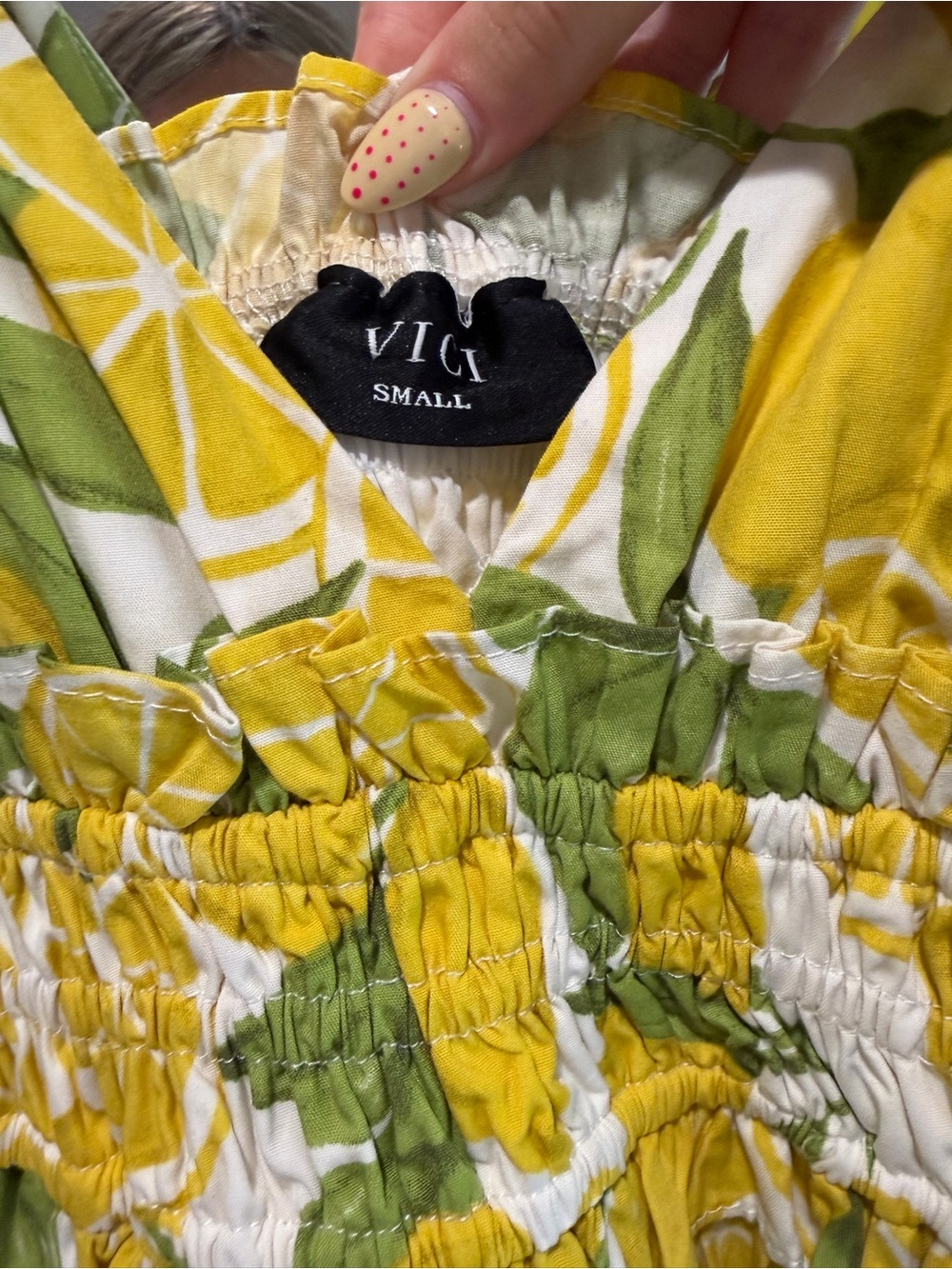 Sweet Zest Lemon Print Mini Dress - VICI - Picture 3 of 3